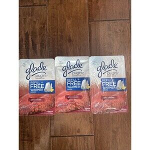 3 Boxes Glade Plug Ins Scented Oil Apple Cinnamon Refills +Warmers New
